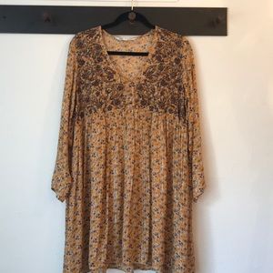 Zara Boho sheer, long sleeved dress